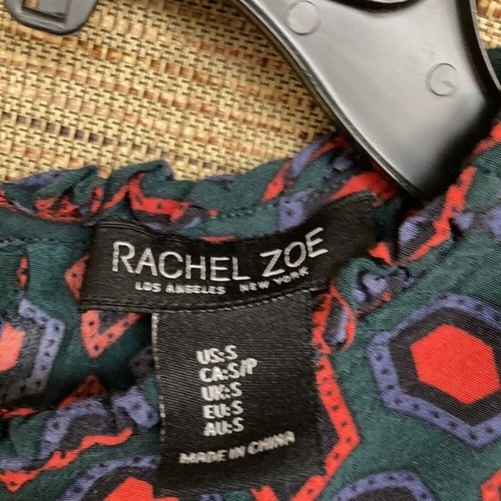 Rachel Zoe geo print blouse top - Picture 4 of 8